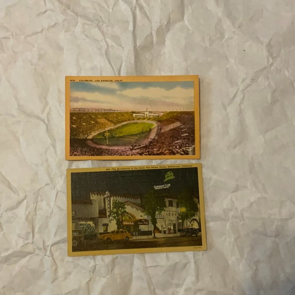 VINTAGE POSTCARDS - LOT OF 2 - LOS ANGELES, CALIFORNIA